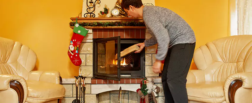 Rusted Metal Fireplace Restoration in Prospect Heights, Illinois